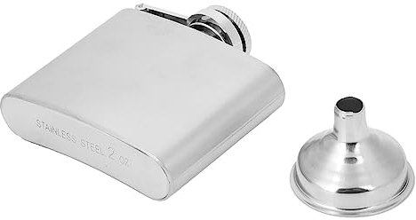 Ejoyous Petaca de 28.3 g, 56.7 g, 113.4 g, 141.7 g, llavero con embudo portátil de acero inoxidable, frasco de whisky para escalada, camping, senderismo, barbacoa, bar, fiesta (jarra cepillada de 2