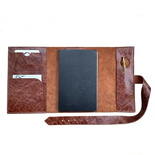 Leder Organizer A5 für Moleskine | Leuchturm | Skzzenbuch | Notizbuch | Kalender | Braun-Schwarz-Natur-Petrol-Blau | Handmade by Manufactica®
