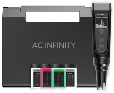 AC Infinity Hydroponic Meter PRO Kit, High Precision Digital pH Pen with ±0.01 pH Accuracy and Interchangeable Probe, All-in-One Temp Salinity EC TDS pH Meter, Water Hydroponic Gardens Aquariums Pools