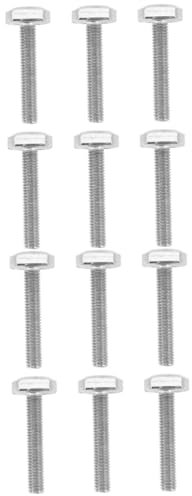 SUPVOX 12 Pz Bullone a t Perno a Innesto Con Scanalatura a t Perno a Scomparsa Viti a Forma Di t Filettatura Completa Vite Scorrevole Bullone Scorrevole Acciaio Inossidabile