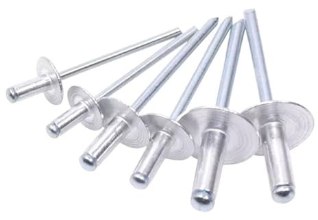 CHATROOM 30/50 Stück Aluminium-Blindnieten Mit Großem Kopf, Zugdekoration, Pop-Nagel, Aluminiumniete (Size : 50Pcs, Color : 4x30x12mm)