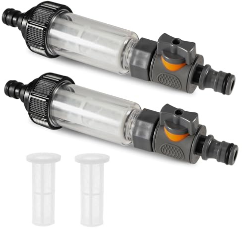 2 stycken husbilsvattenfilter inkl. reservsil med 3/4 tums snabbadapter
