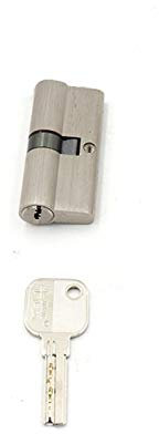 Knaufzylinder LäNge,Zylinderschloss Zylinder 55 60 70 800mm Doppelzylinder Sicherheitsschlösser Messingzylinder Türschloss Ersatzzubehör (Color : 1 Cylinder with1 key, Size : 60mm)