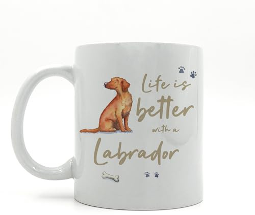 Image Industry Life is Better Labrador Fox Red Ceramic Mug - Labrador Gifts - Dog Mug