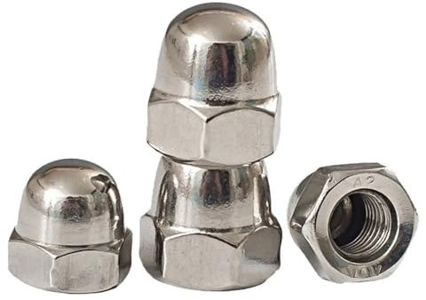 Sicherungsmuttern, 1/5 Stück Steigungsgewinde, Hutmutter M8 M10 M12 M14 M16 M20 304 Edelstahl Feinzahn, dekorative Kuppelmuttern (Größe: M12 x 1,0 (2 Stück)) (Color : One Color, Size : M10x1.25(3Pcs