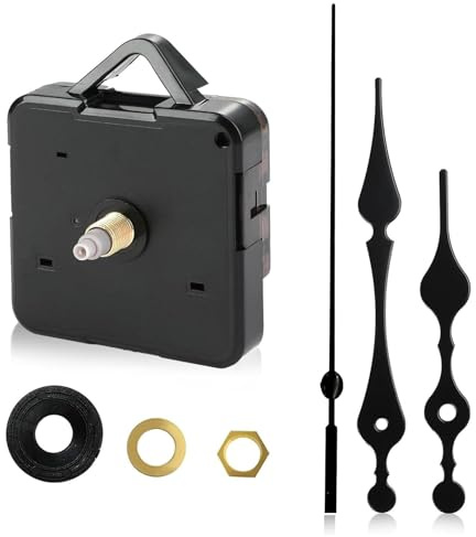 Wenrecu Clock Mechanism Battery Powered, Quartz Clock Movement Kit, High Torque Silent Sweep Replacement for DIY Repair, Home & Office Wall Clocks