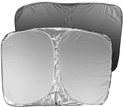 EYPINS Foldable Tesla Windscreen Sunshade for Model 3/Y (2016-2023), UV Protection & Thermal Insulation Car Sun Visor with Storage Bag, Water/Dust Resistant Front Window Cover