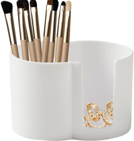 Porta cotton fioc, contenitore per cotton fioc - Contenitore porta filo interdentale Dispenser per dischetti di cotone a doppio foro - Dispenser per dischetti di cotone, porta stuzzicadenti portatile,