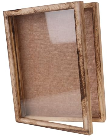 HOOTNEE Vintage Photo Frame Display Box for Medals Dried Flowers Space-Saving Design Scratch Resistant Cover for Showcasing Awards Cherished Memories Home Decor