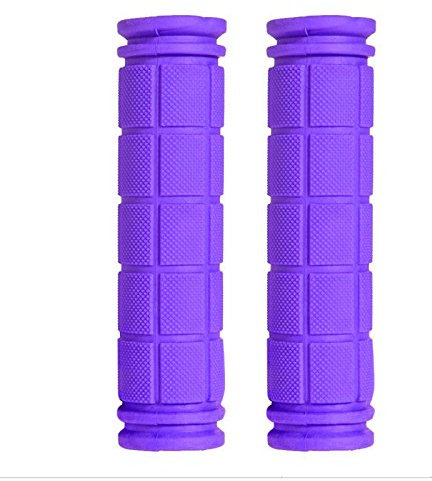 ZHANGSHUMIN Fahrradgriffe 1pear / 2pcs. BMX MTB. Radfahren Mountain Bicycle Roller Fahrrad Griff Balken Gummi Weiche dauerhafte Anti-Bakterien rutschfeste End Grip 10 Farben MTB Griffe(Purple)