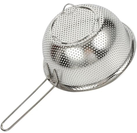 Cabilock Cesta Coladora de Verduras de Acero Inoxidable 201 de 15 Cm, Colador de Malla Fina Resistente, Escurridor para Lavar Arroz y Frutas, Utensilio de Cocina Profesional, Cesta
