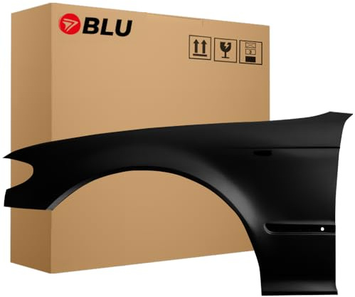 BLU Premium Kotflügel Passend für BMW 3 E46 Lift 668 Links Schwarz | 2001-2005 | Vorderseite Vorne | Verzinkt & Lackiert | Einbaufertig