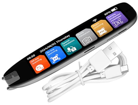 Stylo Scanner Traducteur | Dispositif interprète assistant sans Internet pour difficultés de lecture, écran tactile, dictionnaires électroniques traducteur de texte à voix lecteur pour enfants et