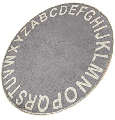 SHOWERORO Runder Krabbelteppich aus Baumwolle für Kleinkinder Praktische und Bequeme Spielmatte mit Alphabet Design für Kinderzimmer