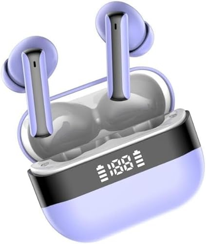 Ecouteurs Bluetooth sans Fil, Oreillette Bluetooth 5.4 avec 4 ENC Antibruit Appel Clair Mics, 48H Son Stéréo Écouteurs sans Fil, IP7 Étanche Casque B luetooth, Contrôle Tactile pour iOS Android, Blanc