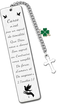 KJKJKJ Marque-Page Chrétien,Marque pages religieux pour femme et homme,Cadeaux pour Communion et Confirmation,Cadeau de baptême,Cadeau d'Anniversaire et Calendrier de l'Avent (2)