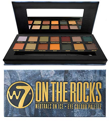 W7 On The Rocks Naturals On Ice Eye Colour Palette, 11.2 g, 14-Piece