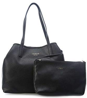 GUESS Women's Vikky Bag, Black (Black/Bla), 39.5x31x18 Centimeters (W x H x L)