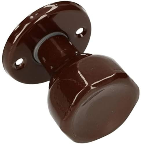 KOTARBAU® Pomolo per porta girevole marrone ferramienta per porta sfera pomolo in acciaio verniciato pomolo per porta sferico 1 pezzo pomello parte superiore resistente