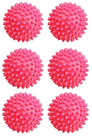 Dryer Balls, Reusable Tumble Dryer Balls Dryer Cubes for Non-Melt new softer material, Pack of 6 (Red)