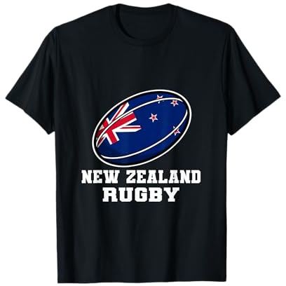 New Zealand Rugby Trikot Neuseeland Flagge Rugby Fan T-Shirt