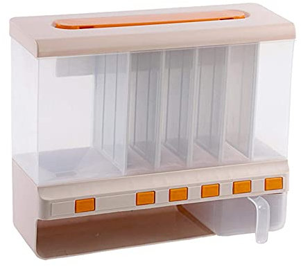 Muesli Dispenser Dry Food Dispenser Large Capacity Whole Grain Dispenser Rice Buckets Wall Mounted Rice Containers Sealed Grain Containers for The Kitchen-B