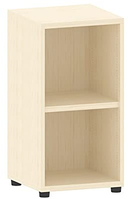 Eigentlich Aktenregal Büroregal 2 Fächer, 40x40x77,5cm, Ahorn | Ordnerregal Bücherregal Regal Homeoffice Aufbewahrungsregal Büromöbel 2OH aus Holz, höhenverstellbarer Boden, Made in Germany