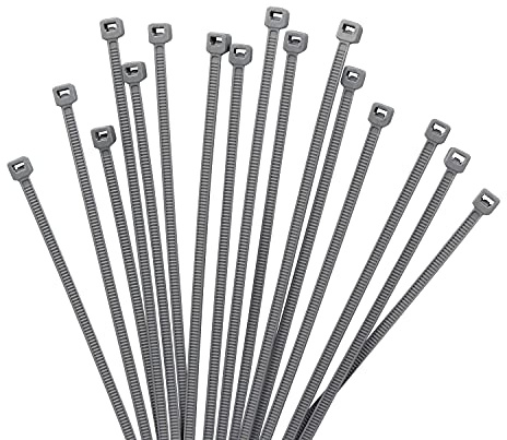 XINGO 1000 Stück Kabelbinder Grau, 150mm x 2,5mm, 8,1 kg Zugfestigkeit, kleine Größe, UV Beständig Set für Zur Ordnung von Kabeln, Gartenarbeit, Hause, im Büro, der Garage