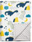 Soarwg Kids Manta para bebé recién nacido, mantas de felpa suave con respaldo de puntos, Oeko-tex100, esencial para unisex, niños y niñas, 75 x 100 cm (dinosaurio)