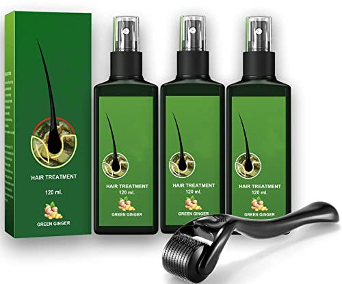 Haarwuchs Serum Haarwasser für Männer Frauen, Growthplus Nourishing Ginger Spray 3pcs, Haarwasser Haarwurzel Haar Bart, Haarwasser Kräuter natürliche Behandlung Spray