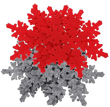 Yardenfun 8stücke Weihnachten Untersetzer Aus Filz Mit Schneeflockenmotiv Dekorative Coaster Für Getränke Tischset Für Tassen Wärmeisolierend Für Zuhause Und Küche