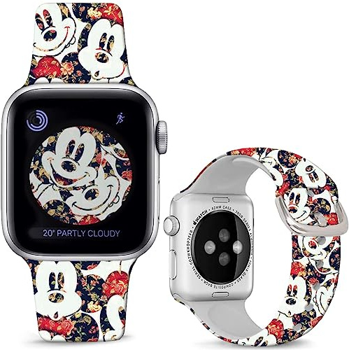 Leotop Compatible with Apple Watch Band Mouse Theme 42mm 44mm 45mm/Ultra 49mm Soft Silicone Cute Fun Fancy Cartoon Strap Compatible with iWatch Series SE SE2 9 8 7 6 5 4 3 2 1 Kids Men Women.