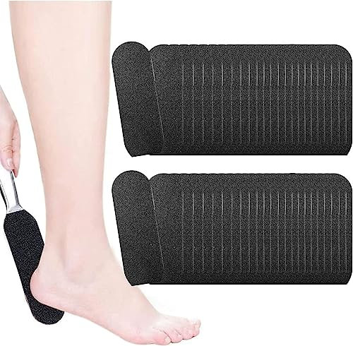 60 Pcs Pedicure Foot File Replacement Pads, Foot Files for Hard Skin - Callus Remover for Feet - Foot Rasp Refill Sandpaper, Bath Pedicure Salon (#180)