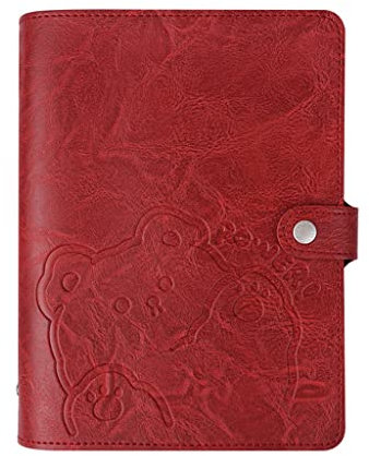 SePKUs Kompositionsdiagramm-Notizbuch, süßes Notizbuch, A5, Millimeterpapier, Geschenk, kompatibel mit Reisetagebuch, kreatives Schreiben, Kunst-Skizzenbuch (rot B)
