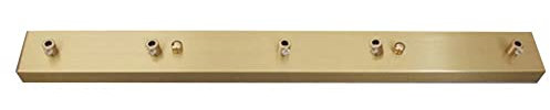 NEAFP Industrial Rewind Deckenbaldachin-Kit, Plattensockel für Pendelleuchte, Wandleuchte, Kronleuchter, Pendelleuchte, Halterung, Stangenform, 5 Köpfe, Gold HGCHH