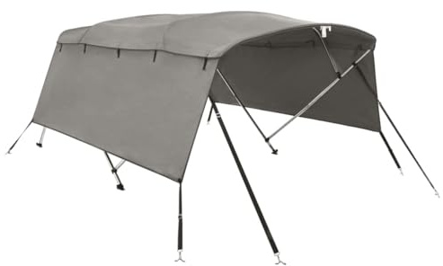 vidaXL Toldo y Bimini para 4 Arcos con Paredes Laterales 243x(185-198)x137 cm, toldo y barco