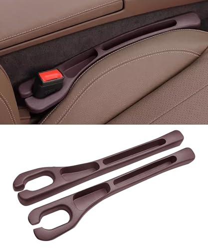Flaconi 2PCS Coussin de Remplissage Voiture,pièces Auto,Gadget Voiture,Remplissage De Siège Intérieur,Avec Organisateur De Rangement,pour la Plupart des Modèles de Voitures(Brun)