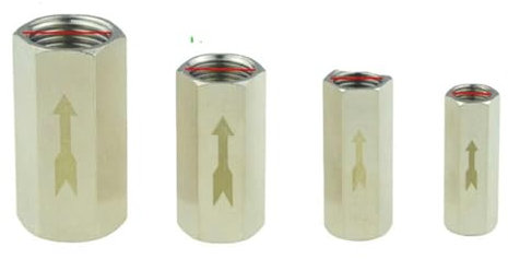 MRESXT Pneumatic Check Connector 6mm 8mm 10mm 1/4 Hose Tube Air Gas One Way Brass Air Compressor Pipe Fitting Adapter-CV-a-8mm