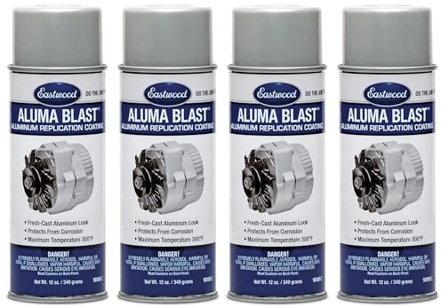 Eastwood Acrylic Aluma Blast Low Gloss Spray On Durable Paint Lacquer Aerosol 12 Oz | 4 Pack