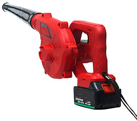 Soplador de hojas y aspiradora de jardín, soplador eléctrico de mano, aspirador de polvo, soplador de hojas 2 en 1, vacío, pequeño y práctico soplador de hojas con batería de litio, computadora/exter