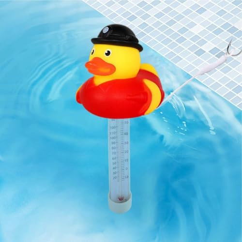 Pool-Thermometer, Schwimmendes Thermometer, Schwimmer Wassertemperatur Mit Schnur, Wassertemperatur Thermometer In Entenform, Thermometer Wassertemperatur Für Pool, Eisbad, Badewanne