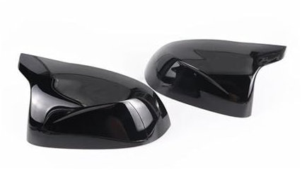 Viviance 1 Paar Auto Rückansicht Seitenmaterial ABS Spiegelabdeckung Trim kompatibel mit BMW F15 X5 F16 X6 F25 X3 F26 X4 2014-2018 - Schwarz
