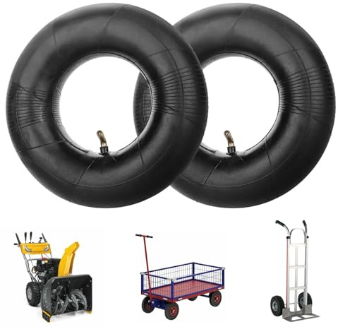 CROWNSHOP Wheelbarrows Inner Tube 4.10/3.50-4 Inner Tube for Wheelbarrows | Bent Valve fits 10 Wheelbarrow Tire Replacement Inner Tubes for Trolley Scooter Hand Trucks Kart Lawn Movers 2PCS