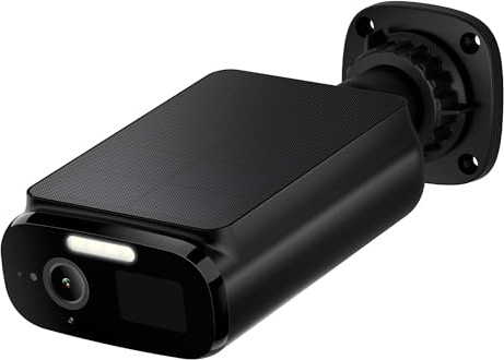 Woox Überwachungskamera Aussen Solar, 2,5K 4MP Auflösung, 10400mAh Akku, WLAN Kamera Outdoor Kabellos mit Integrierter Solarpanel, Licht Farbnachtsicht, PIR-Bewegungserkennung, IP66, 2,4GHz