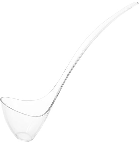 Hemobllo Suppenkelle Transparent Mit Langem Griff Ergonomische Schöpfkelle Aus Kunststoff Für Haushalt Und Restaurant Zum Servieren Von Suppe Und Soße