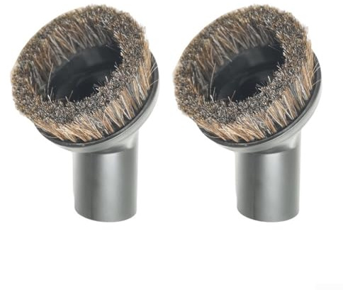 Niceminiwall Round Horse Hair Dusting Brush Attachment for Shark Vacuum Cleaner Models NV350 NV360 NV500 HV300 HV301 Series Compatible with 35mm Vacuum Hose Delicate Cleaning Too(2 PACK)