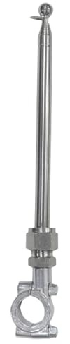 Stainless Steel Motorcycle Flagpole - 1.6m Telescopic Flag Pole With Adjustable Aluminum Clamp | Handlebar Mount Flag Bracket For Outdoor Riding, Delivery, City Commute
