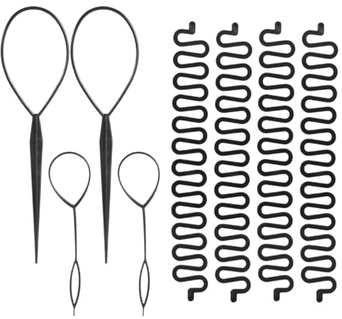 DOKRIN 8 strumenti per trecce da donna, strumenti per trecce francesi millepiedi, fermagli per acconciature francesi, strumento per chignon, accessori per trecce, adatti a donne e ragazze