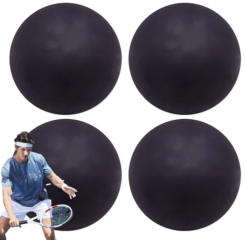 Generico Squash Ball Beginner - 4X High Elasticity Rubber Balls, Durable Material, Consistent Bounce, Smooth Design | Training Equipment for Kids, Students, Sports Practice