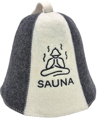 PRINZEPS Sauna Hat Men's Perfect Sauna Hat Made of 100% Felt - Sauna Hat Felt Hat Sauna Hat Men's Headgear - Sauna Gifts for Men